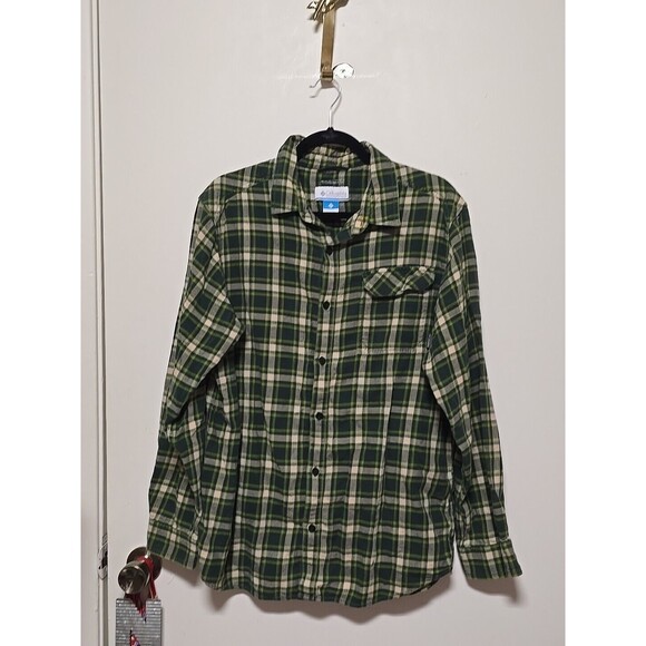 !! Columbia Men's Green OMNIWICK Flannel Long Sleeve Size LARGE - Picture 5 of 15